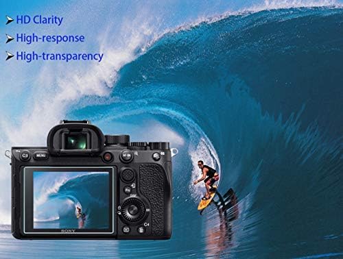 מגן מסך למצלמת Sony Alpha 1 A1, Huipuxiang 0.3 ממ בהגדרה גבוהה 9 שעות קשיות אופטית LCD Premium Premium Glass Cover [3+1 Pack]